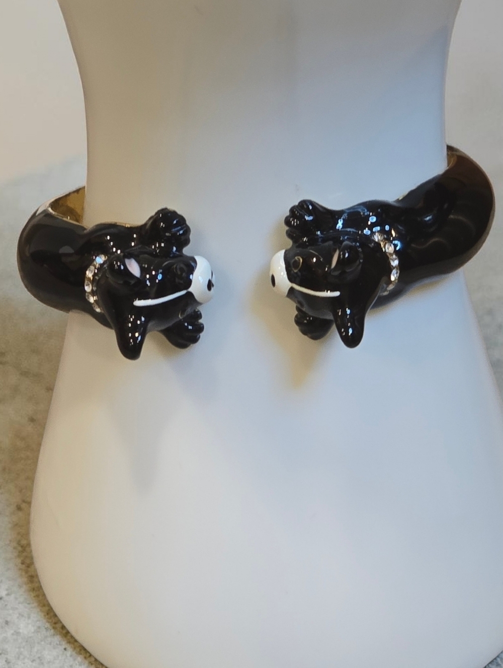 Kate Spade French Bulldog Hinged Cuff Bracelet